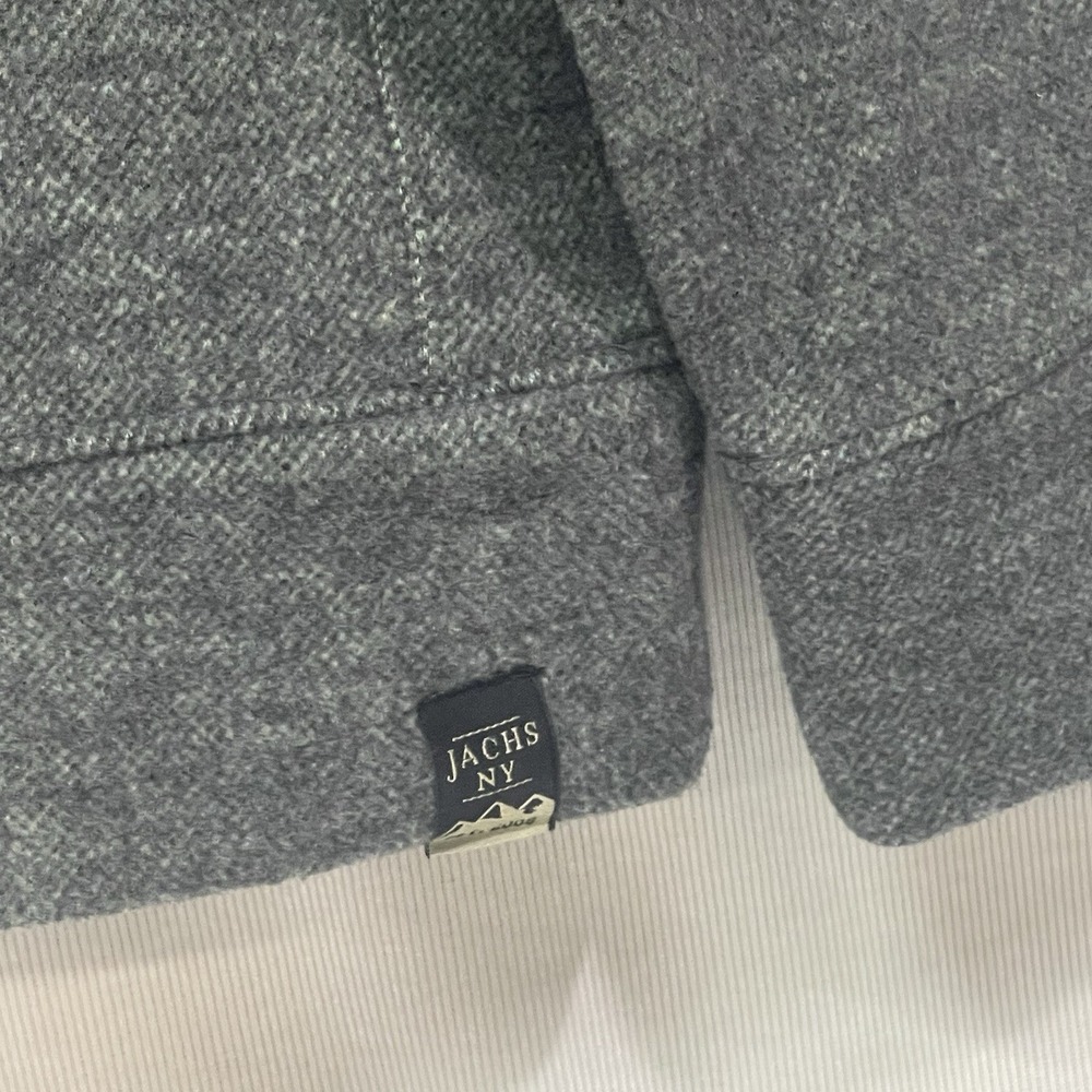 JACHS New York - Soft Wool Blend Pullover Gray Hoodie Mens Large - Picture 6 of 8